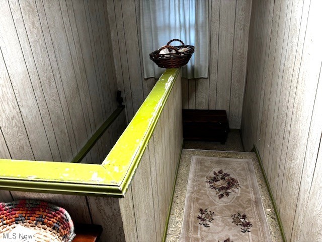 4577 Emerson Road South Euclid, OH 44121 - Photo 35 of 48 2nd floor Staircase with wooden walls