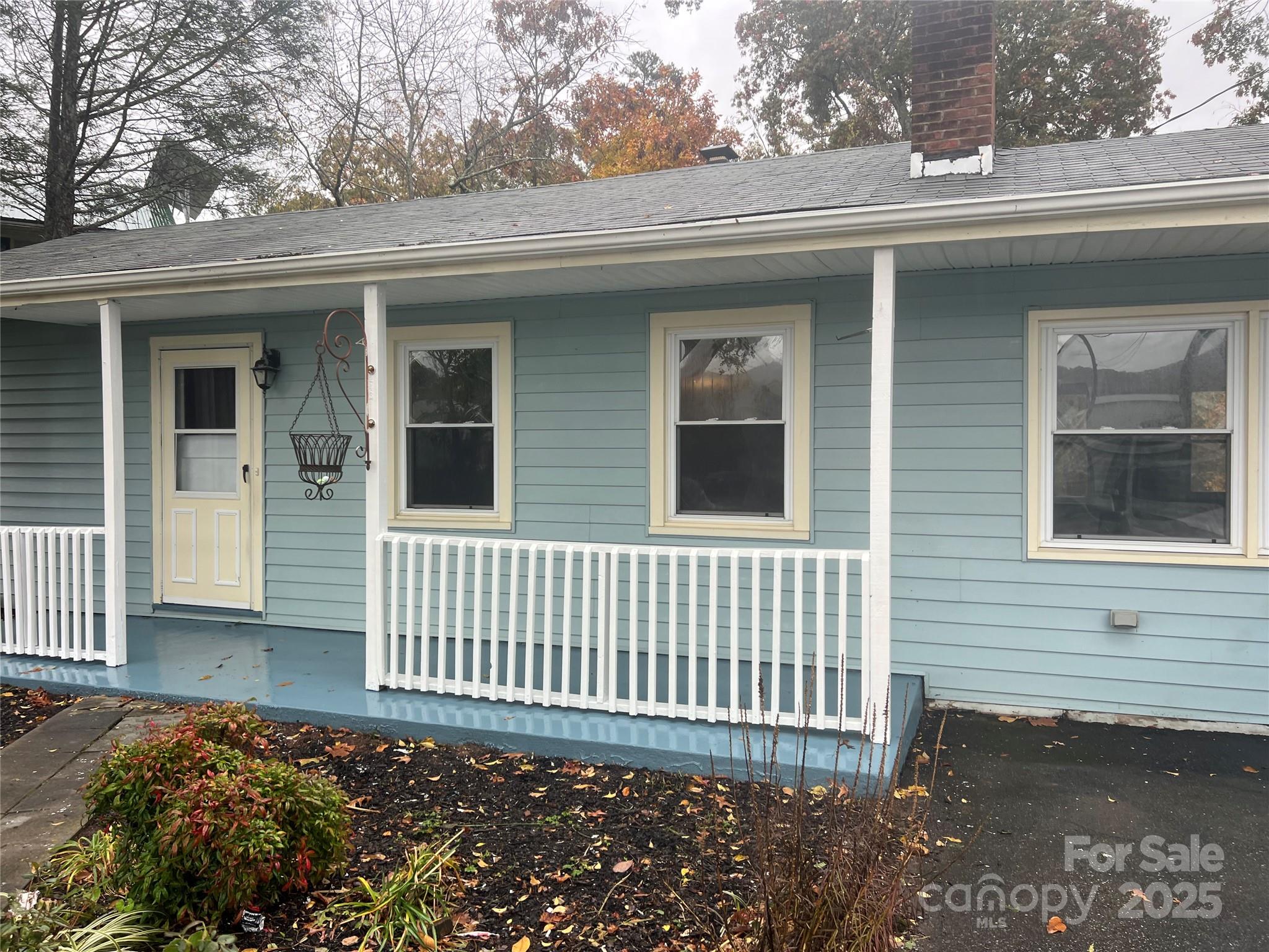 a front view of a house