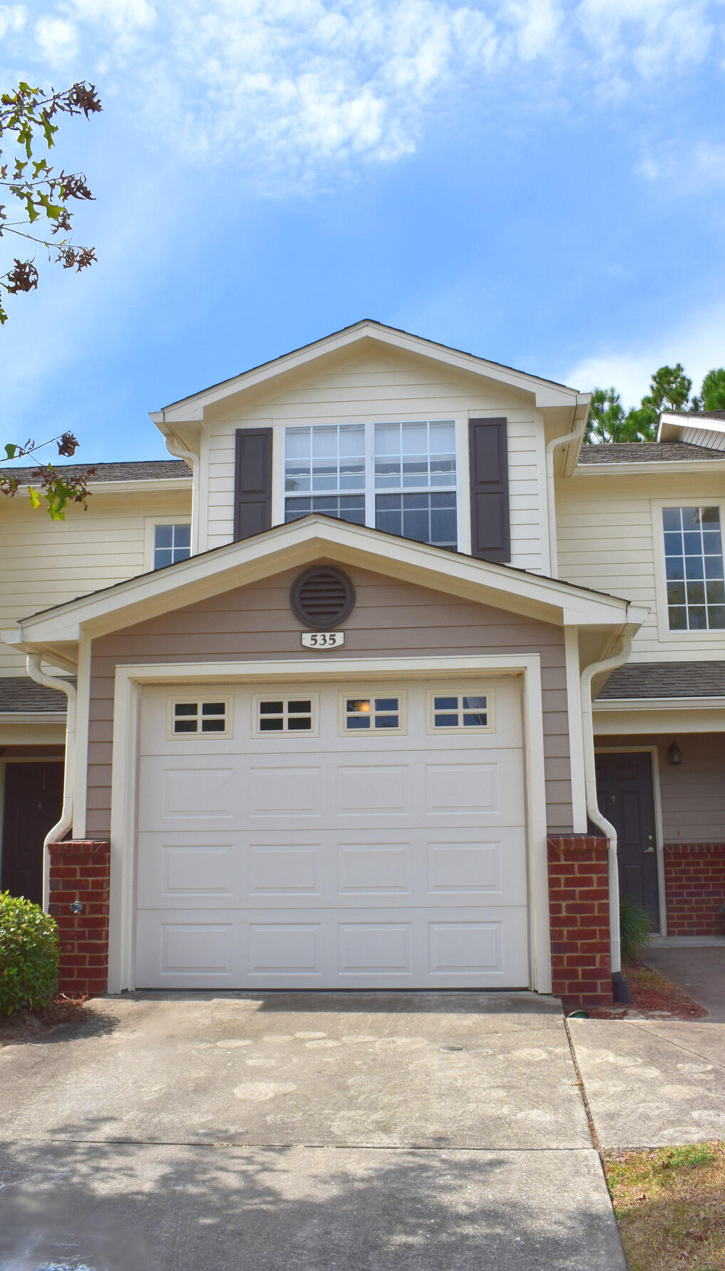 a front view of a house