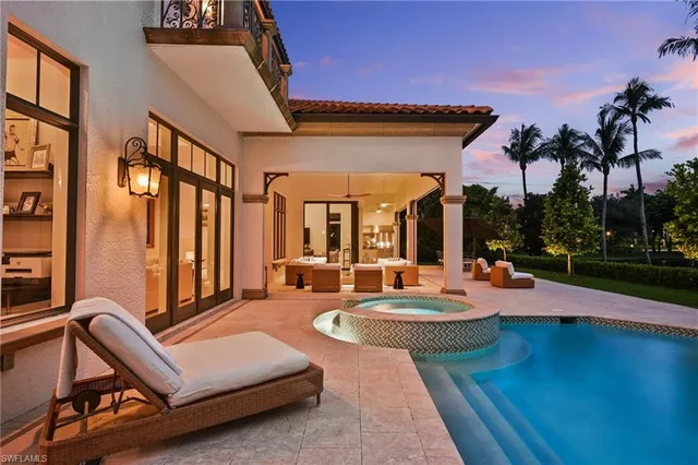 a outdoor space with patio furniture