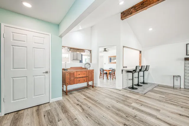 a room with furniture closet and wooden floor