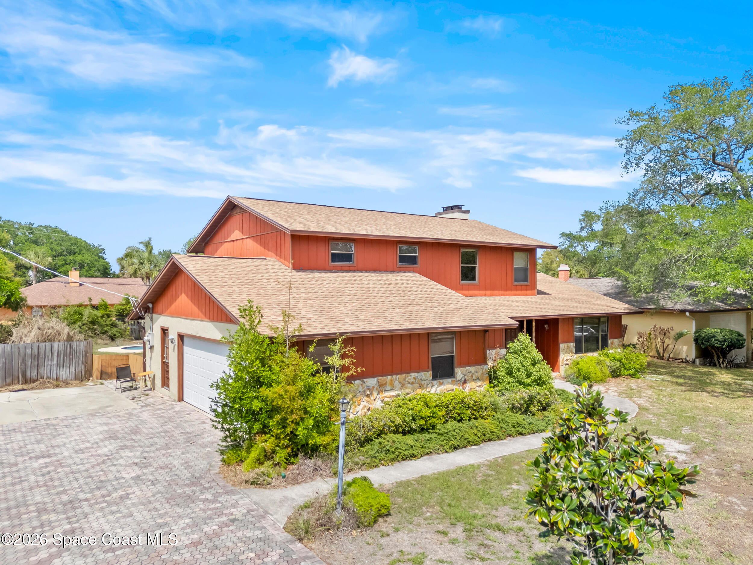 1190 Shady Lane Merritt Island, FL 32952 - Photo 31 of 35 front view of house with a yard