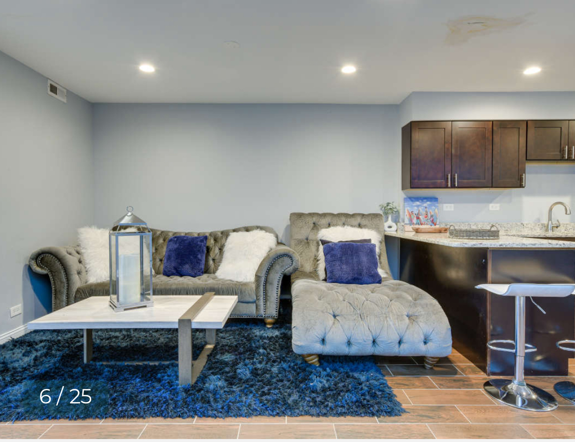 8136 South Kedzie Avenue, Unit 202 Chicago, IL 60652 - Photo 3 of 17 a living room with furniture a rug and kitchen view