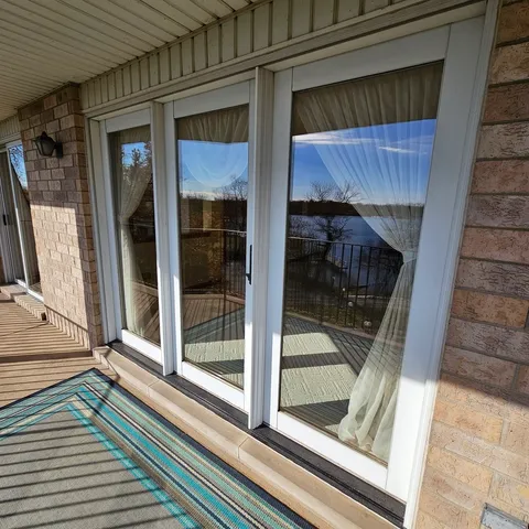 a view of a door of a house