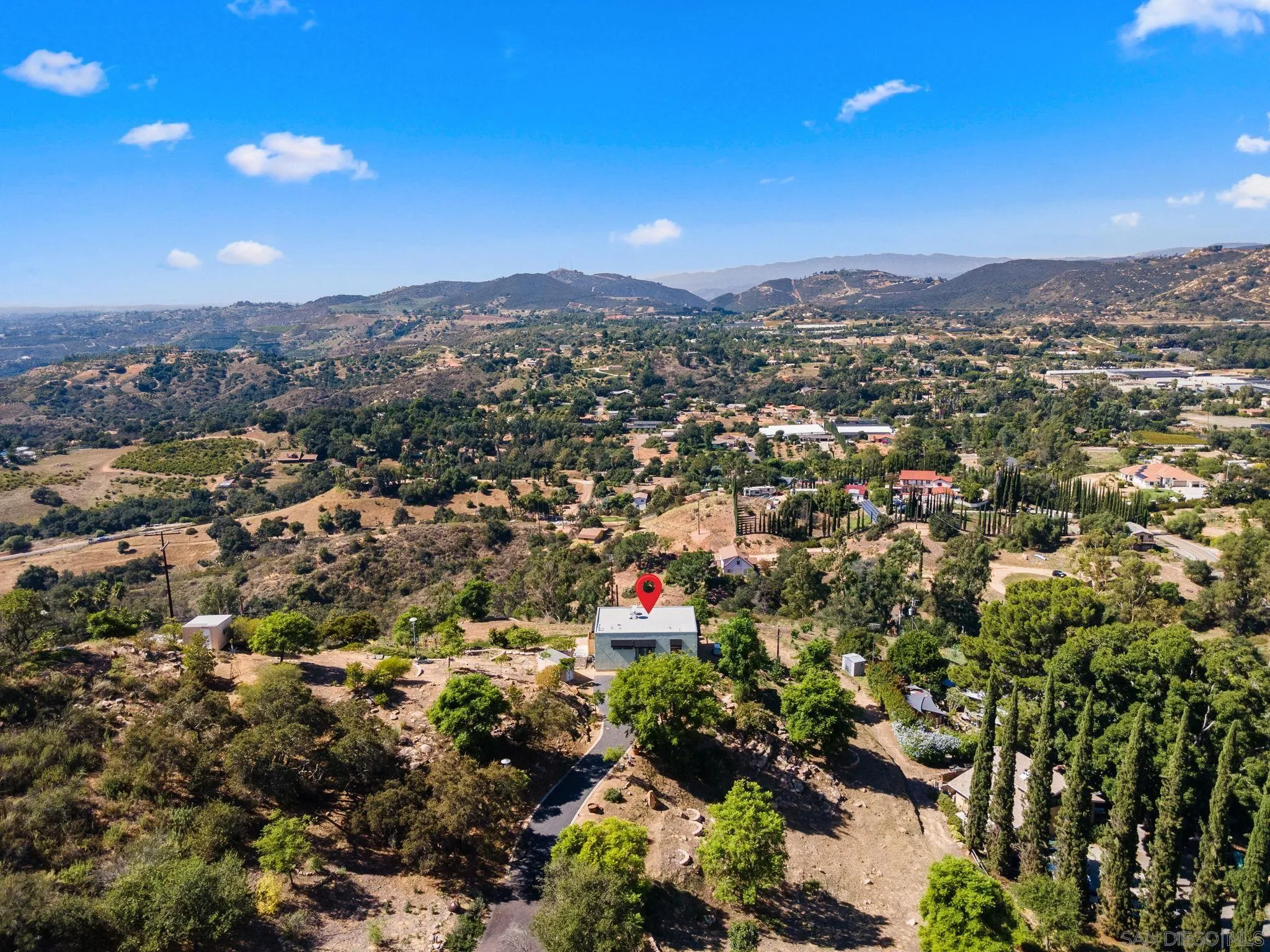 5521 Rainbow Heights Road Fallbrook, CA 92028 - Photo 30 of 36 an aerial view of residential houses with outdoor space and trees