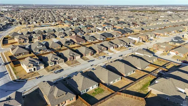an aerial view of a large building