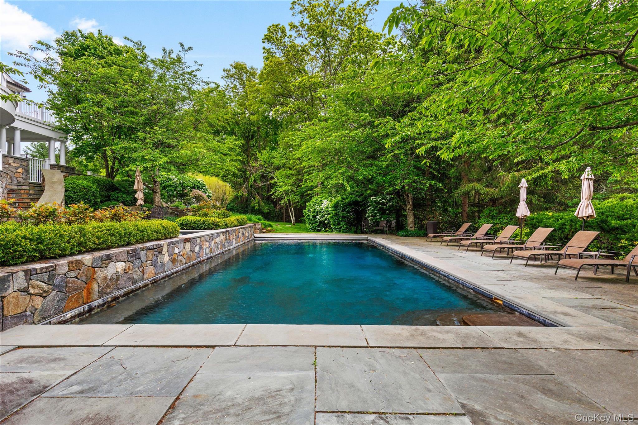 63 Old Mill River Road Pound Ridge, NY 10576 - Photo 38 of 47 a view of swimming pool with chairs