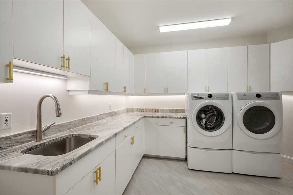 10 Wilson's Way Dover, MA 02030 - Photo 28 of 42 a utility room with sink dryer and washer