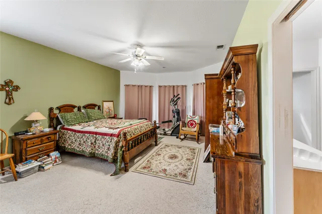 a living room with a bed furniture and a window