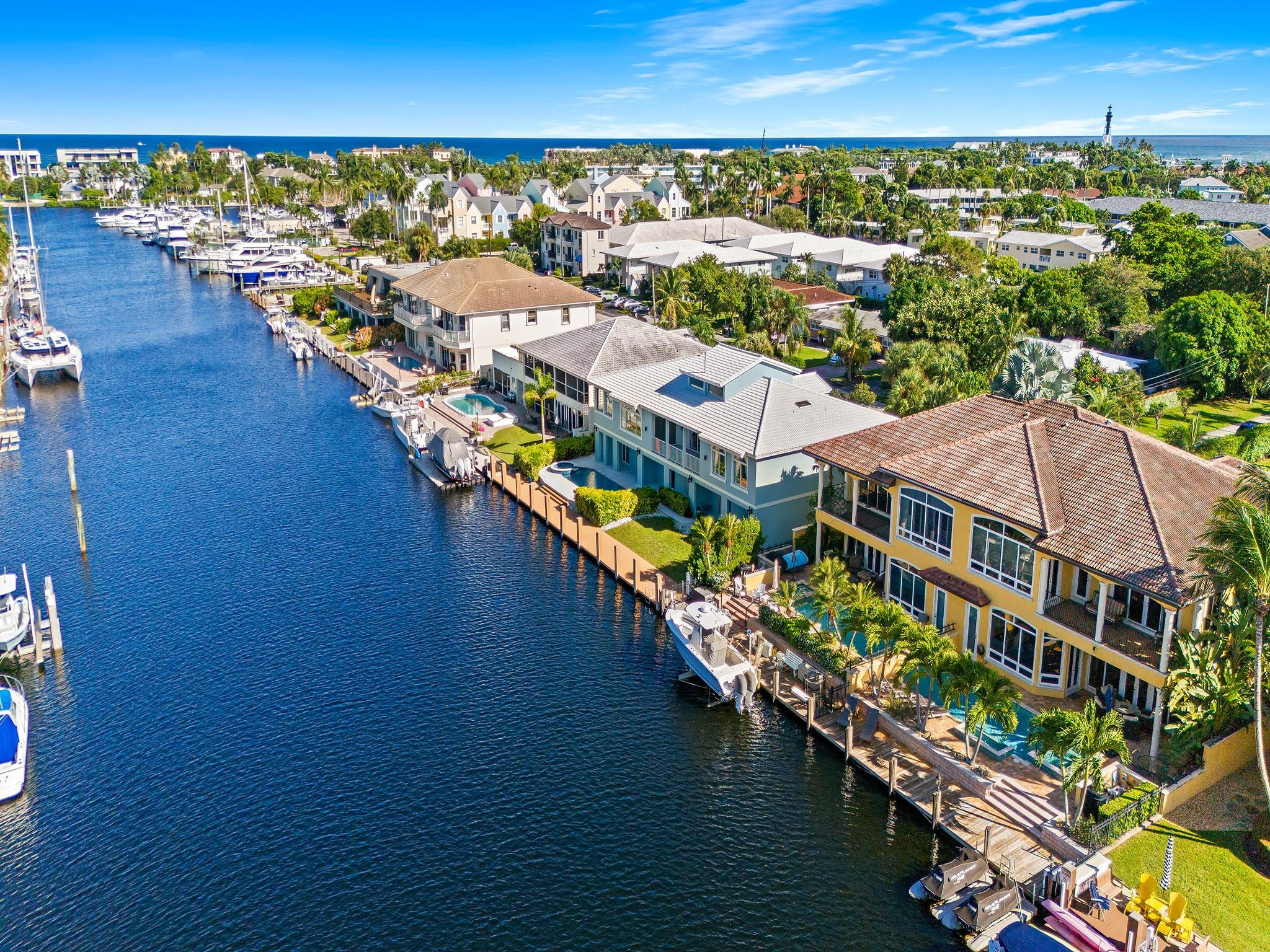 2637 Northeast 28th Court Lighthouse Point, FL 33064 - Photo 40 of 50 an aerial view of residential houses with outdoor space