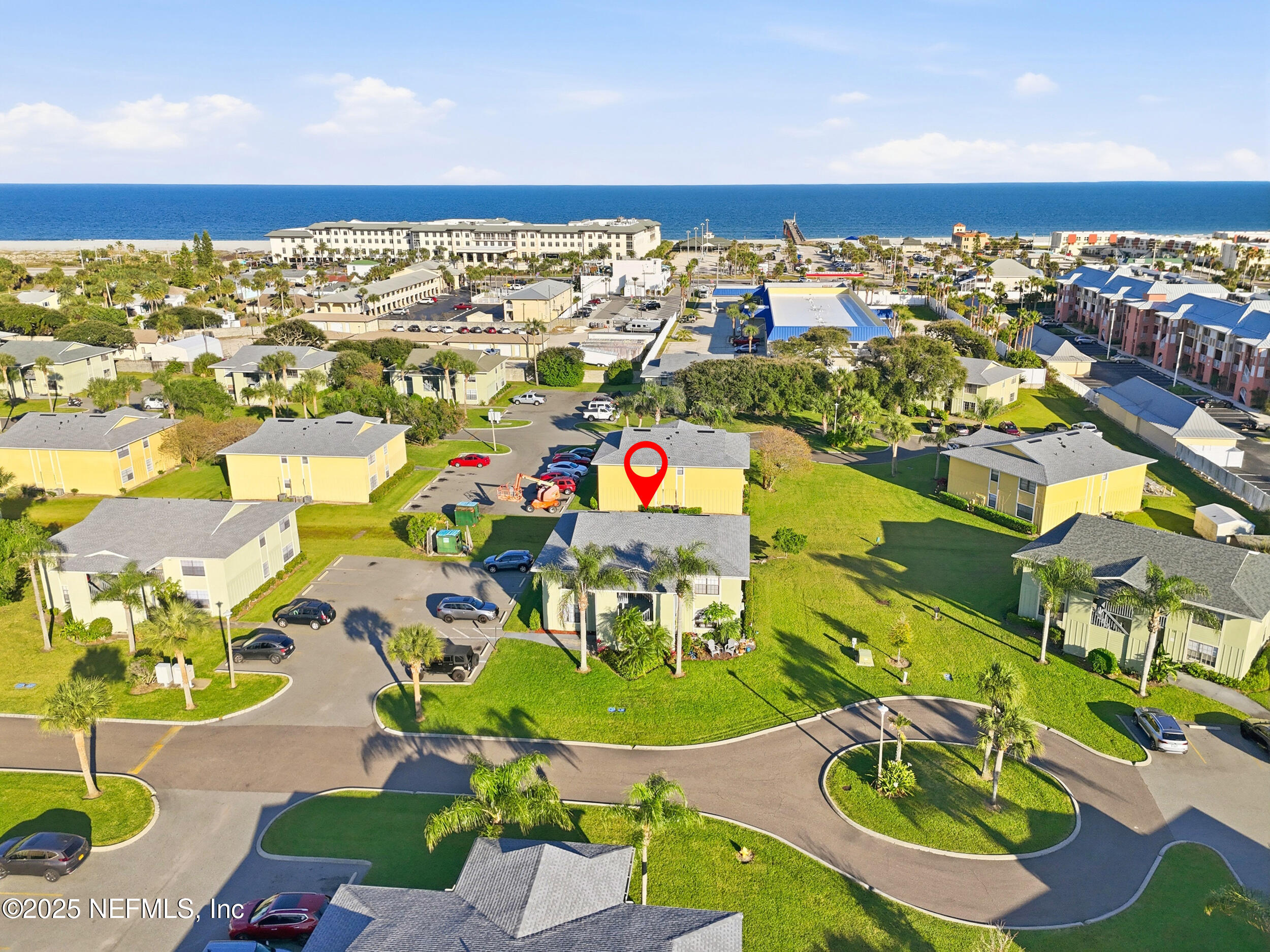 an aerial view of a city