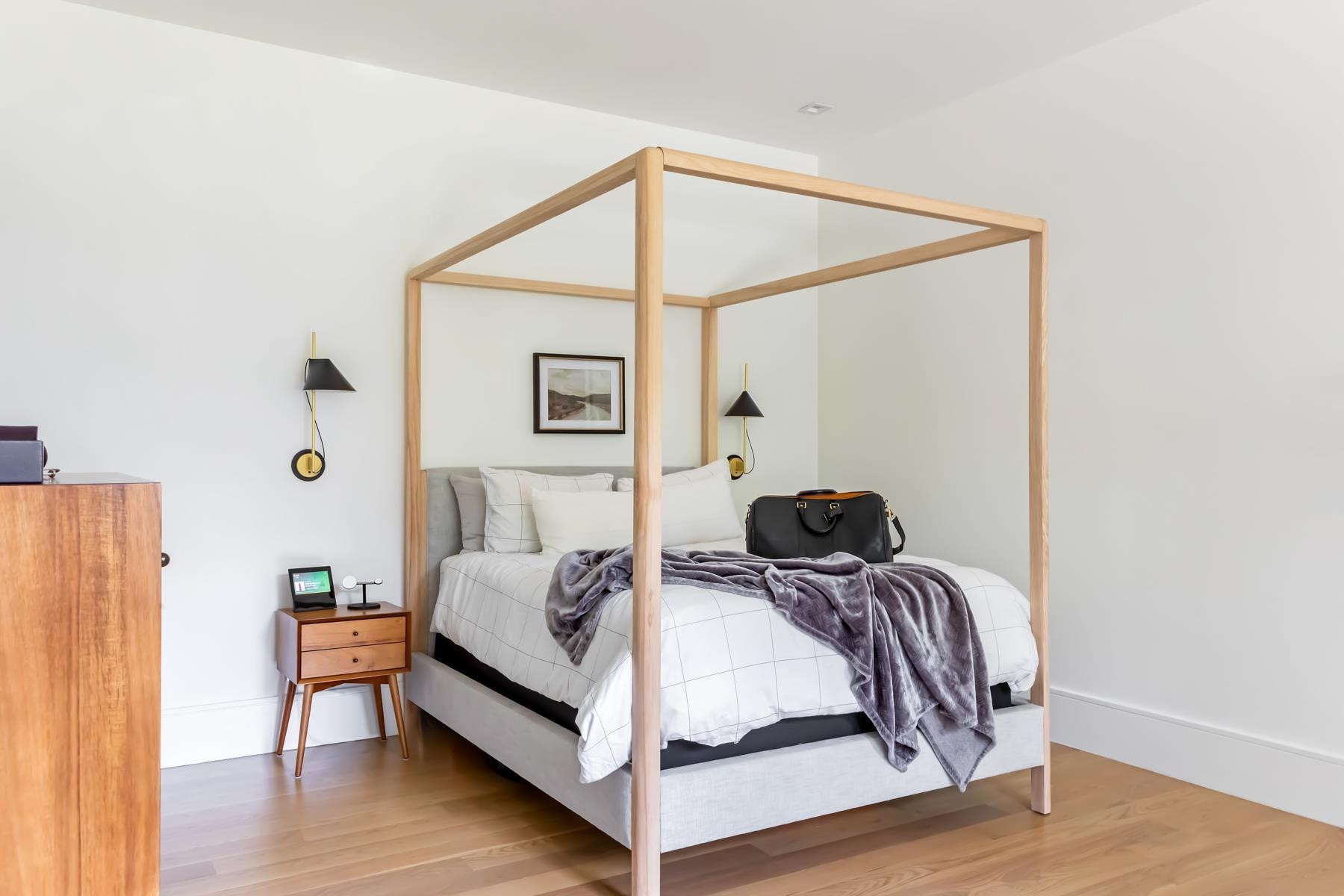 4003 Bristol Road Durham, NC 27707 - Photo 36 of 100 a bedroom with a bed and wooden floor