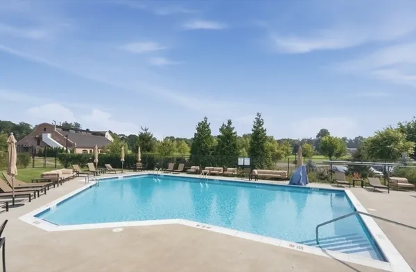 a front view of a building with street