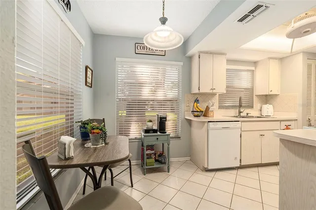 a kitchen that has a sink and a window in it
