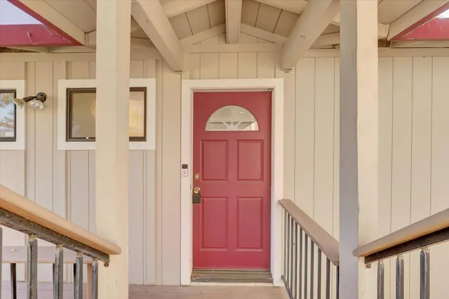 a view of front door