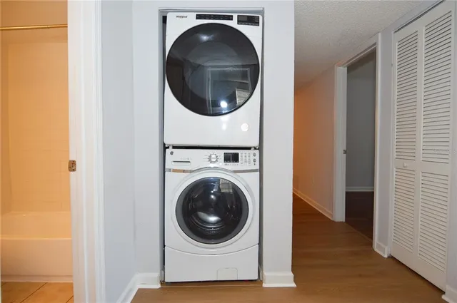 a view of small space with racks on the wall