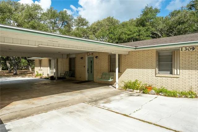 a view of outdoor space and a porch