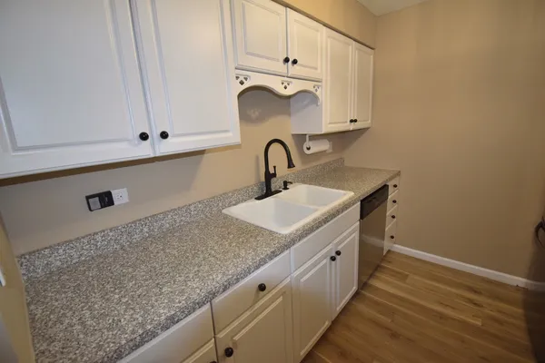 a view of a kitchen sink