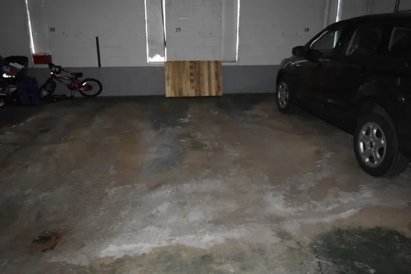 a view of a car garage
