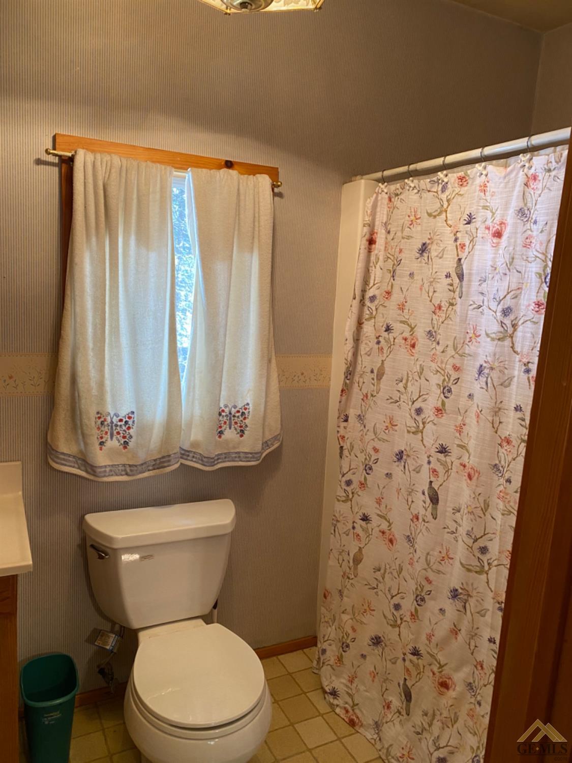 Undisclosed Address Posey, CA 93260 - Photo 11 of 20 a bathroom with a toilet and a shower curtain