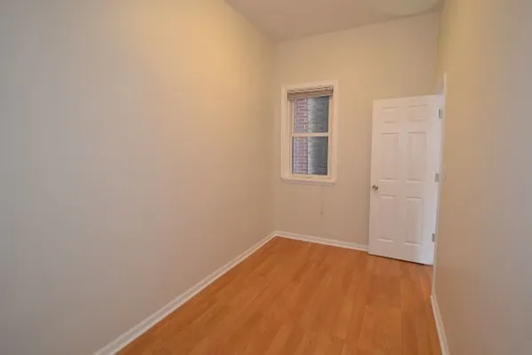 an empty room with a window