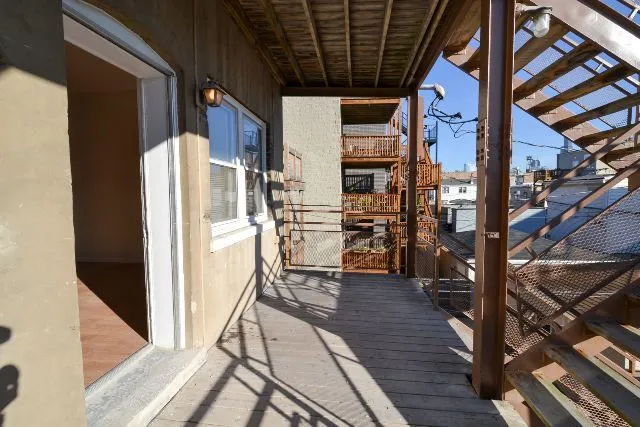 a view of a city with tall buildings