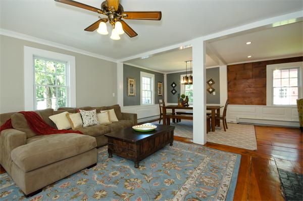 137 North Road Bedford, MA 01730 - Photo 3 of 23 a living room with furniture and wooden floor
