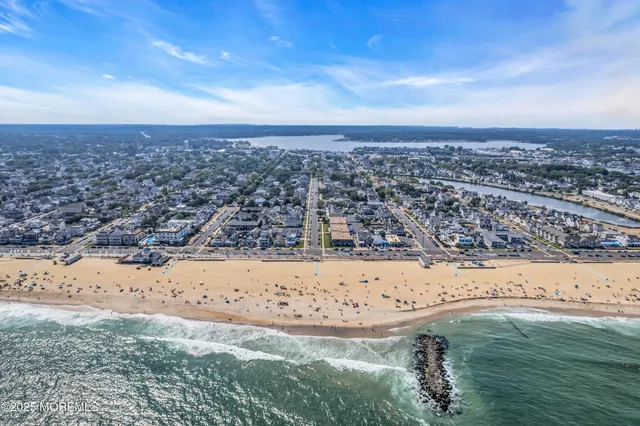 a view of beach and ocean