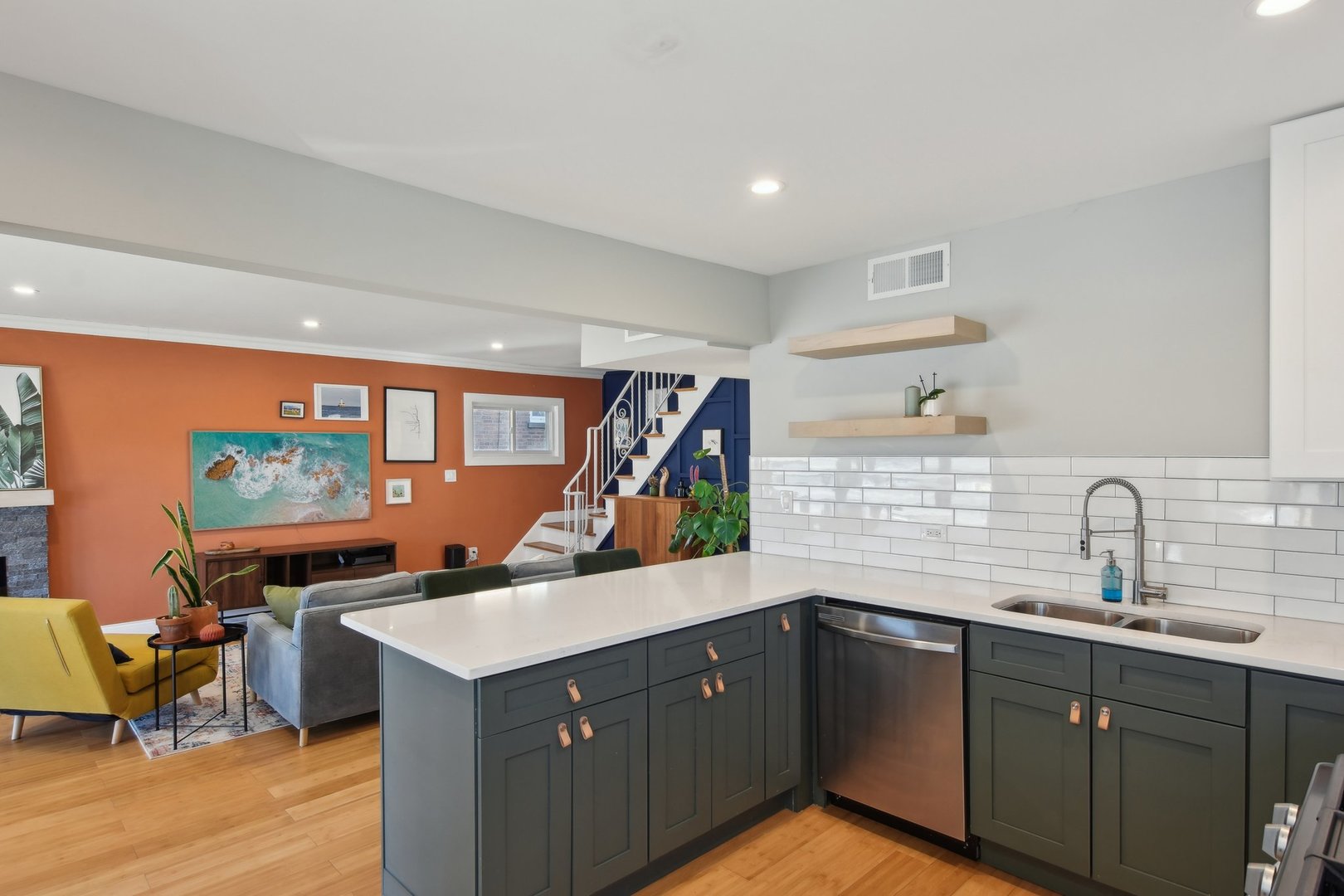 5709 South Austin Avenue Chicago, IL 60638 - Photo 9 of 30 a kitchen with a sink cabinets and window