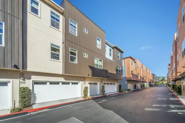 a street view along with building