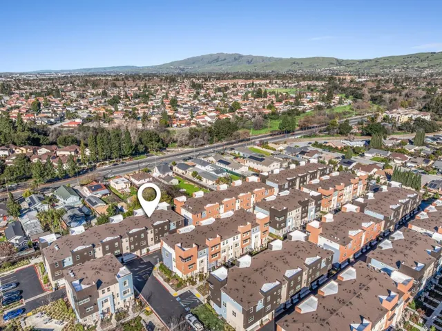 an aerial view of a city