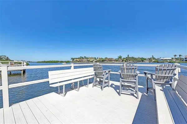 a view of a lake with a house