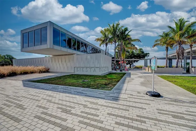 a view of a beach with a big yard