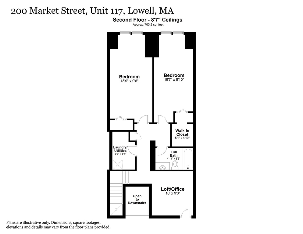 200 Market Street, Unit 117 Lowell, MA 01852 - Photo 37 of 37 a picture of a floor plan