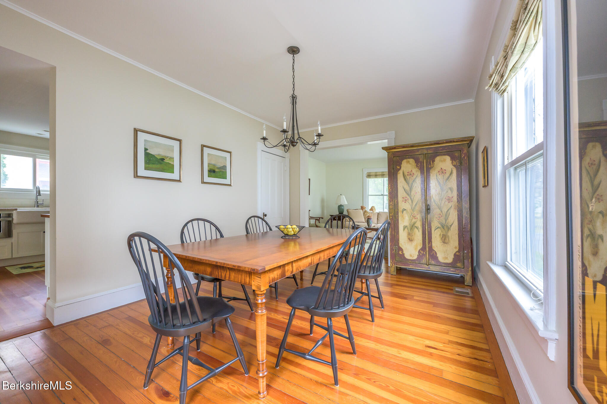 11 Sergeant Street Stockbridge, MA 01262 - Photo 21 of 52 a view of a dining room with furniture window and wooden floor