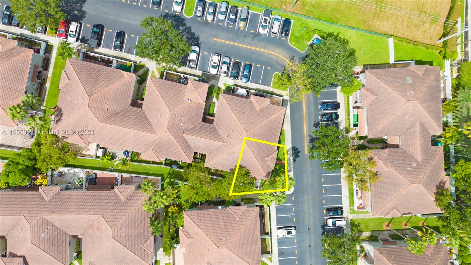5301 Southwest 126th Terrace, Unit 5301 Miramar, FL 33027 - Photo 6 of 37 an aerial view of a house with a yard and potted plants