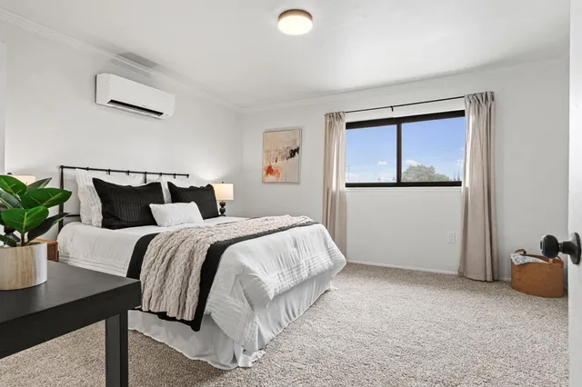 an empty room with a window