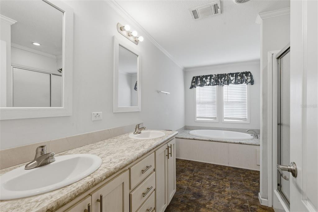 5022 Carol Drive Wesley Chapel, FL 33543 - Photo 14 of 25 a bathroom with a granite countertop sink mirror and double