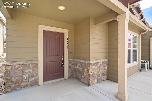 a view of front door of house