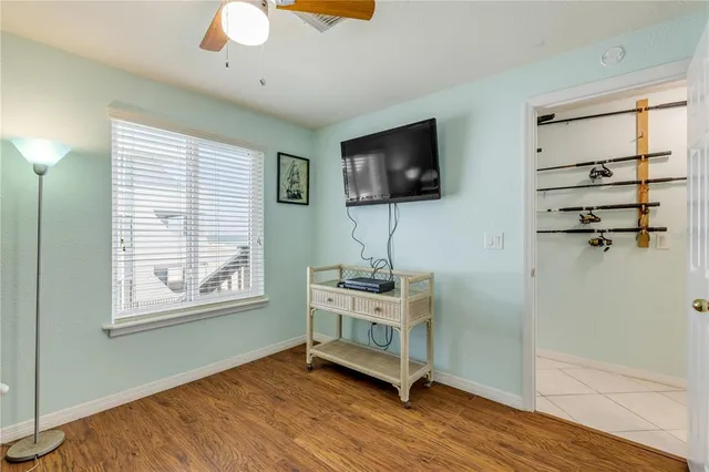 a view of a building from a balcony