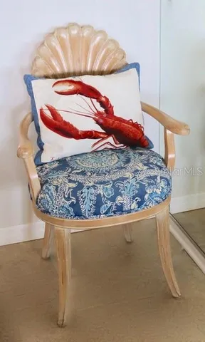 a view of a balcony having patio