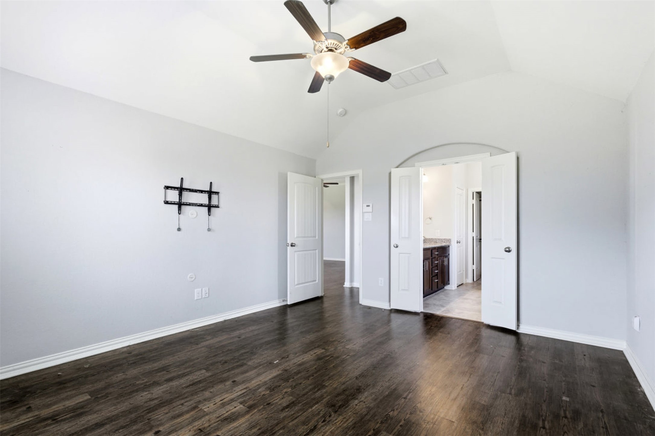 4507 Barnstone Ridge Lane Rosharon, TX 77583 - Photo 13 of 23 an empty room with wooden floor ceiling fan and window