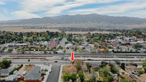a view of city and mountain