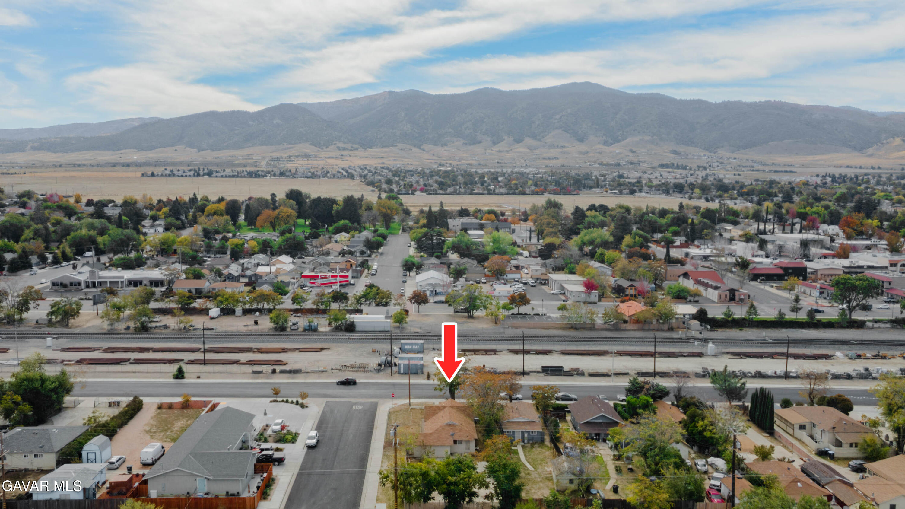 a view of city and mountain