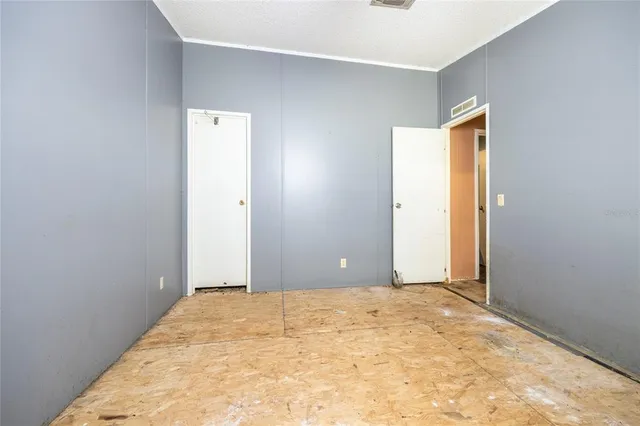 a view of a yard with a trees