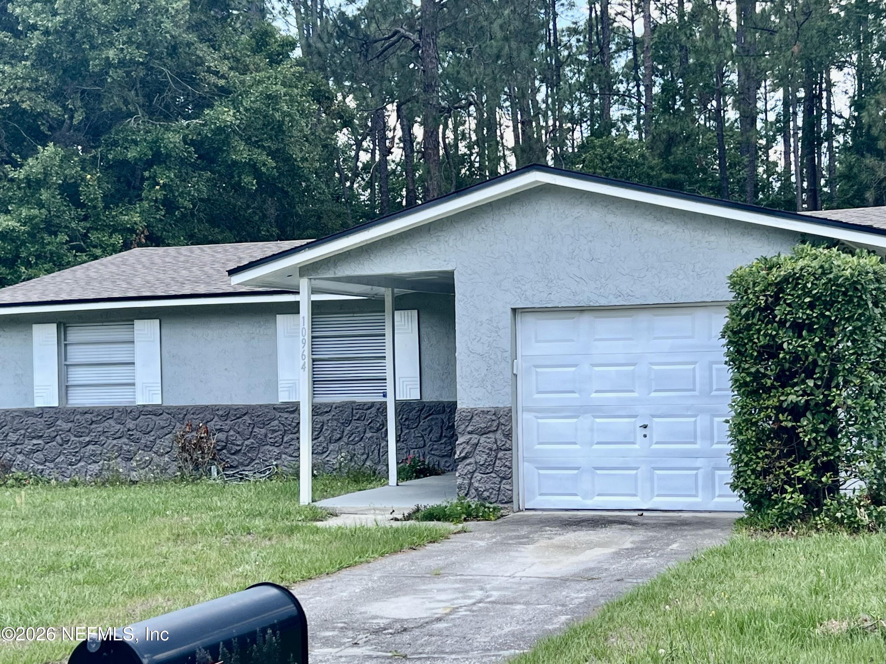 10964 Bacall Road West Jacksonville, FL 32218 - Photo 4 of 19 a backyard of a house with plants and large tree