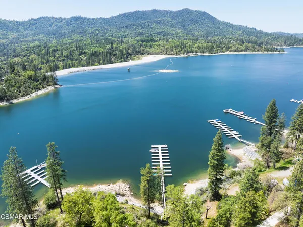 a view of a lake with a mountain