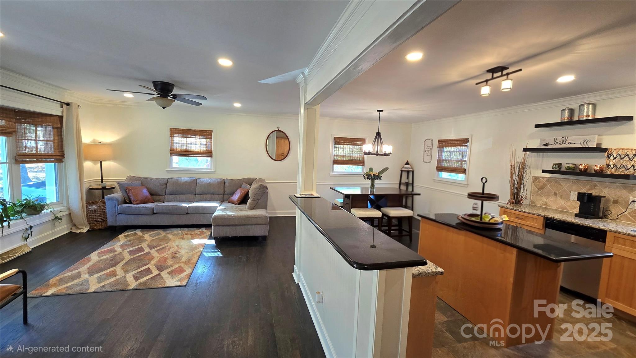 6500 Old Providence Road Charlotte, NC 28226 - Photo 15 of 40 a living room with furniture and a wooden floor
