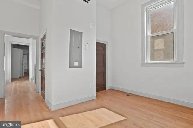 an empty room with a window