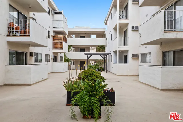 a view of a building with many windows